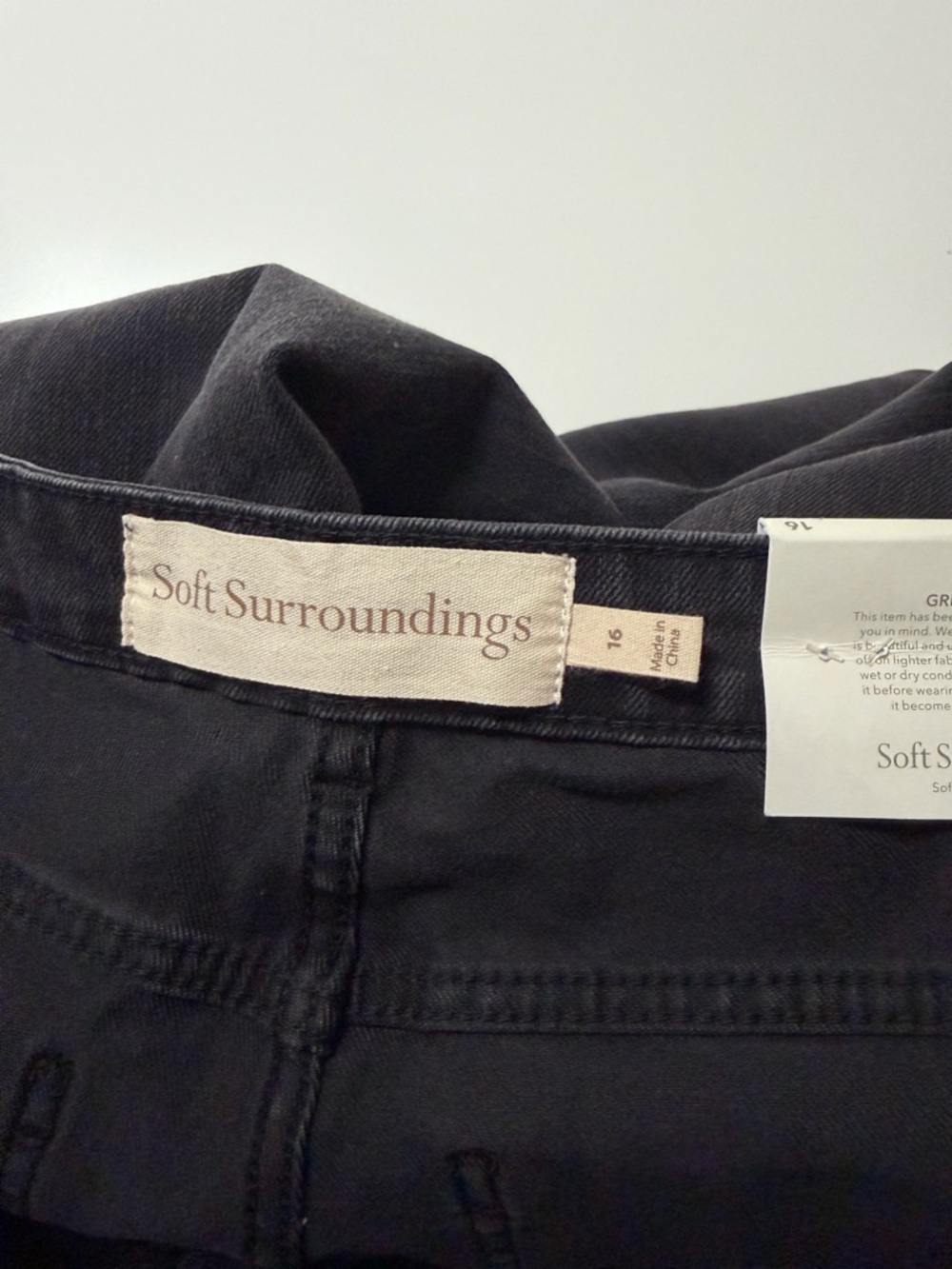 Soft Surroundings Ultimate Denim Wide Leg Jean Moonstone Wash Size 16 Minimalist - Picture 4 of 8